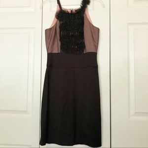 BCBG MaxAzria Silk Black & Creme Cocktail Dress